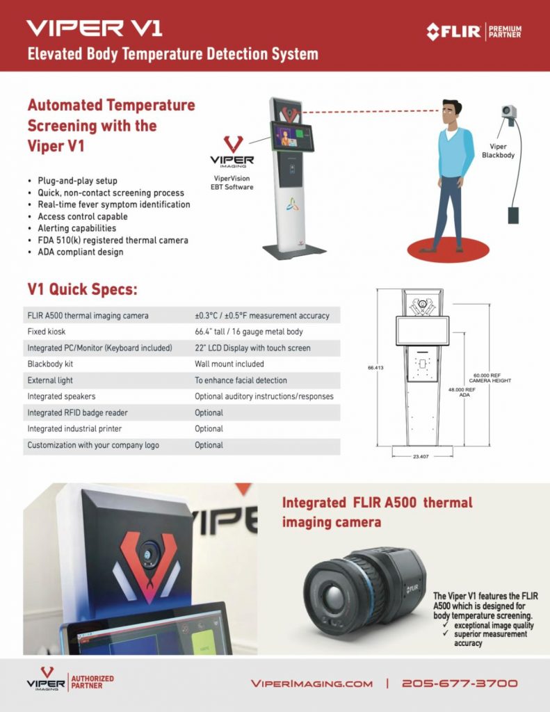 Automated Temperature Screening with the Viper V1